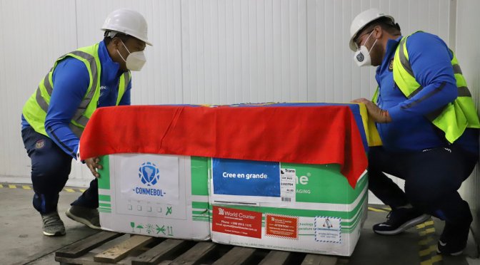 LAS VACUNAS DONADAS POR SINOVAC A CONMEBOL YA ESTÁN EN EL ECUADOR