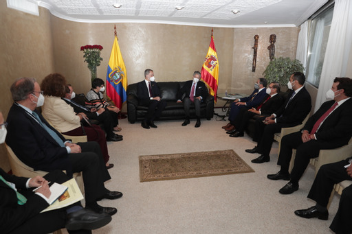 GUILLERMO LASSO SE REUNIÓ CON EL REY DE ESPAÑA Y EL PRESIDENTE DE HAITÍ