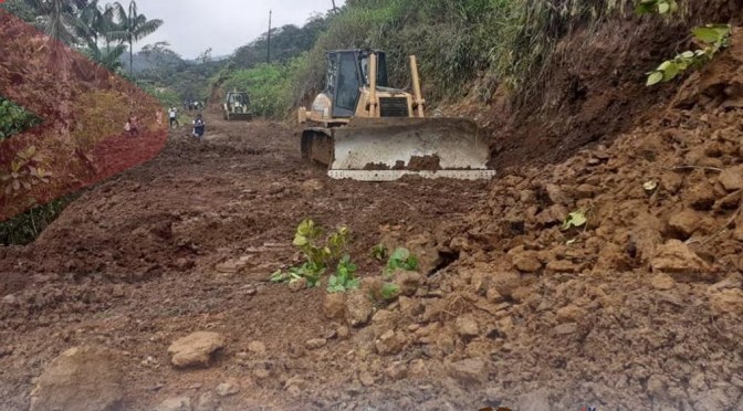 CONTINÚAN LOS TRABAJOS DE AMPLIACIÓN DE LA VÍA PEÑAS BLANCAS -SAN MARCOS LÍMITE CON COLOMBIA