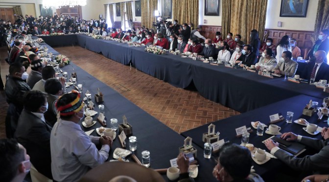 <strong>GOBIERNO Y LA DIRIEGENCIA INDÍGENA DIALOGARON</strong>