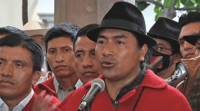 <strong>DIÁLOGO CON RESULTADOS DICE EL PRESIDENTE DE LA CONAIE</strong>