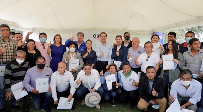 ALCALDE DE QUITO ENTREGARÁ 10 MILLONES DE DÓLARES PARA OBRAS EN LAS PARROQUIAS RURALES