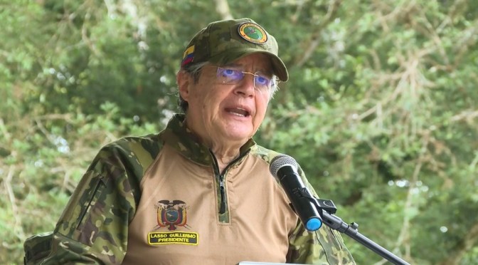 <strong>EL PRESIDENTE LASSO VISITÓ A LOS SOLDADOS DE LA SELVA, EN LA AMAZONÍA</strong>