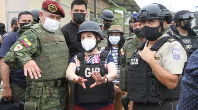 <strong>MINISTRA DE GOBIERNO RECORRIÓ LA PENITENCIARÍA DEL LITORAL AL CIERRE DEL ESTADO DE EXCEPCIÓN</strong>