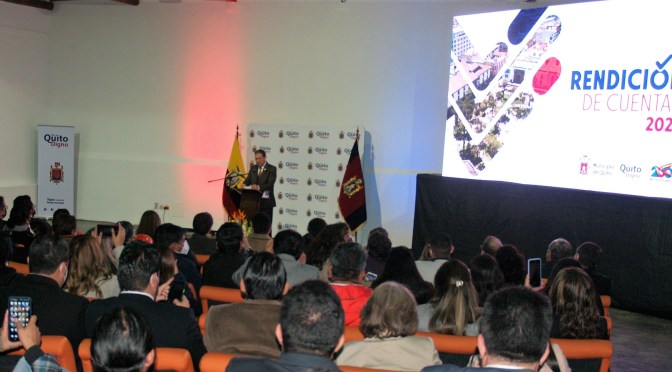 ALCALDE DE QUITO DESTACÓ 4 EJES DEL PLAN DE GOBIERNO EN LA RENDICIÓN DE CUENTAS 2021