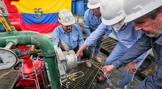 <strong>INICIÓ LAS OPERACIONES DEL PRIMER POZO EN ISHPINGO CON UNA PRODUCCIÓN DIARIA DE 3.600 BARRILES DE PETRÓLEO</strong>