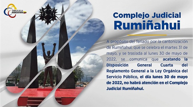 LUNES FERIADO EN RUMIÑAHUI