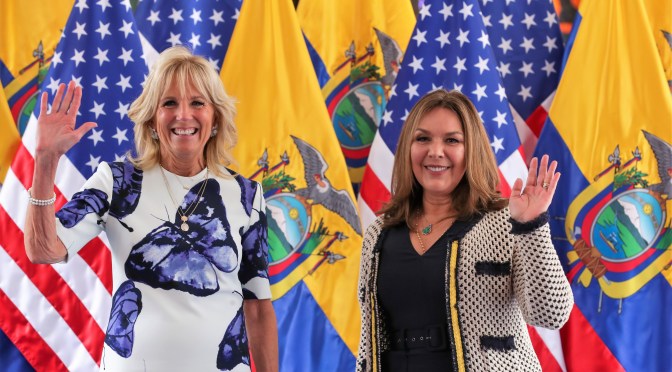 <strong>“ECUADOR, EL PROGRESO QUE USTEDES HAN HECHO AQUÍ ES UNA LUZ PARA SUS VECINOS”, JILL BIDEN</strong>