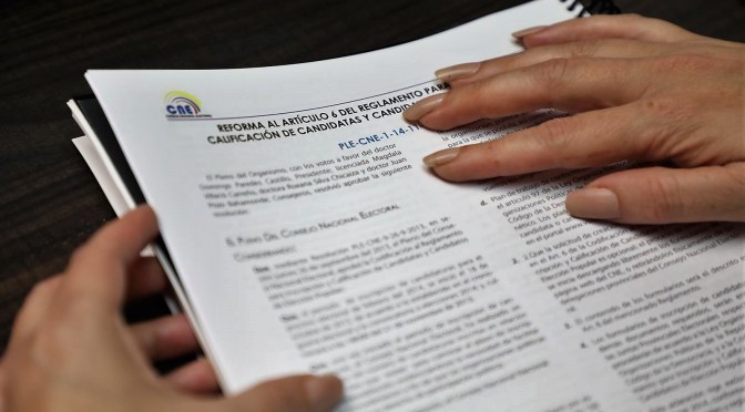 <strong>CNE APROBÓ LAS REFORMAS AL INSTRUCTIVO PARA LA POSTULACIÓN DE LOS CANDIDATOS AL CPCCS</strong>