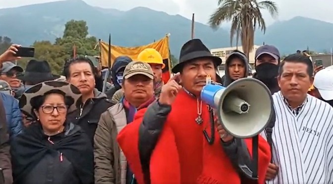 <strong>CONAIE NO ACEPTA LA MEDIACIÓN Y PIDE QUE SEAN VEEDORES A LAS ORGANIZACIONES SOCIALES</strong>