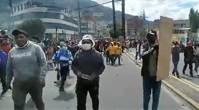 <strong>NOVENO DÍA DE MOVILIZACIONES POR LA CONAIE EN QUITO</strong>