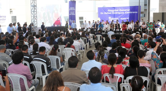 PRESIDENTE LASSO ENTREGÓ EL HOSPITAL GENERAL RODRÍGUEZ ZAMBRANO, EN MANTA