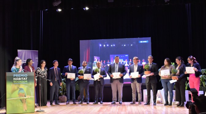 9 MUNICIPIOS RECIBIERON EL PREMIO HÁBITAT ECUADOR DEL MIDUVI, POR SUS PROYECTOS URBANOS CON ENFOQUE EN CAMBIO CLIMÁTICO