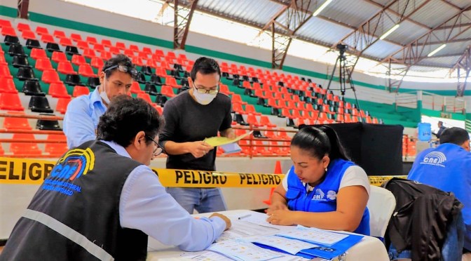 RECUENTO DE VOTOS PARA PREFECTURAS Y ALCALDÍAS EN SEIS PROVINCIAS REGISTRA UN AVANCE DEL 18%