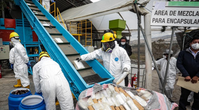 ECUADOR PIONERO EN PROCESO DE DESTRUCCIÓN DE DROGAS DENOMINADO ENCAPSULAMIENTO