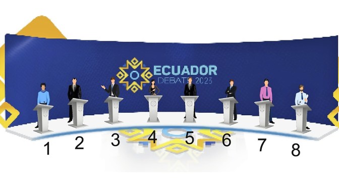 DEFINIDO ORDEN DE INTERVENCIÓN DE LOS CANDIDATOS PRESIDENCIALES EN ECUADOR DEBATE 2023