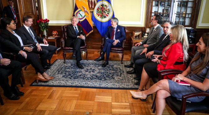 EL FORTALECIMIENTO DE LA DEMOCRACIA EN EL ECUADOR ES RECONOCIDO POR LA OEA