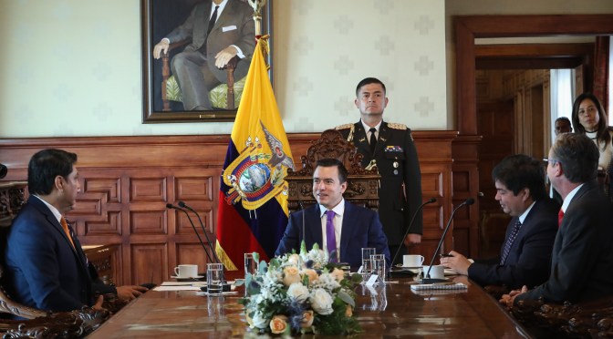 PRESIDENTE NOBOA SE REUNIÓ CON EL PRESIDENTE DEL CONSEJO DE LA JUDICATURA
