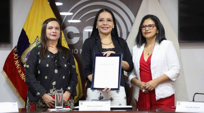 CNE RECIBIÓ PROTOCOLO DE PREVENCIÓN DE VIOLENCIA POLÍTICA DE GÉNERO DEL PARTIDO UNIDAD POPULAR