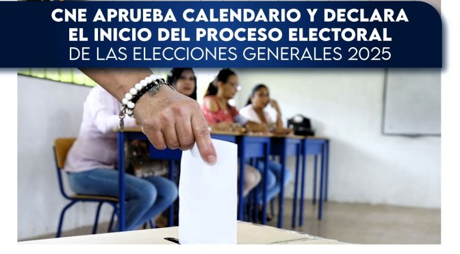 CNE APROBÓ EL CALENDARIO Y DECLARÓ EL INICIO DEL PROCESO ELECTORAL DE LAS ELECCIONES GENERALES 2025