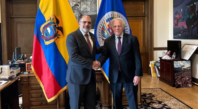 OEA Y ASAMBLEA NACIONAL FIRMARON ACUERDO DE COOPERACIÓN EN ECUADOR 