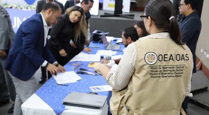 OEA RECONOCE LA ORGANIZACIÓN TÉCNICA DEL REFERÉNDUM Y CONSULTA POPULAR 2024