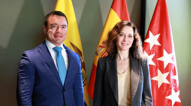 NOBOA Y DÍAZ AYUSO REFUERZAN OPORTUNIDADES LABORALES PARA LOS ECUATORIANOS EN MADRID ESPAÑA
