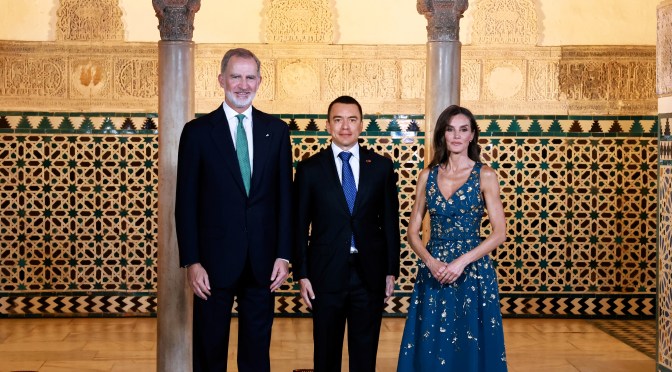 REY FELIPE Y LA REINA LETIZIA RECIBIÓ AL PRESIDENTE DANIEL NOBOA