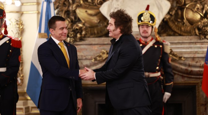 NOBOA Y MILEI COINCIDEN EN COMBATIR LA INSEGURIDAD Y LA CORRUPCIÓN