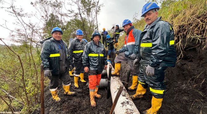 CULMINAN TRABAJOS DE REPARACIÓN DE LA TUBERÍA CARIYACU, PÍNTAG