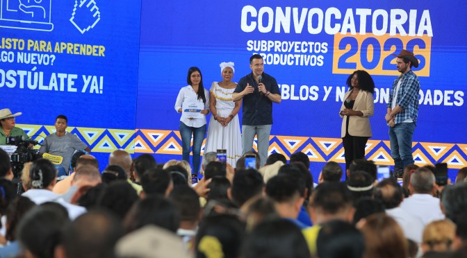 1,3 MILLONES DE DÓLARES PARA PROYECTOS PRODUCTIVOS Y 10.000 BECAS PARA FORTALECER A PUEBLOS Y NACIONALIDADES