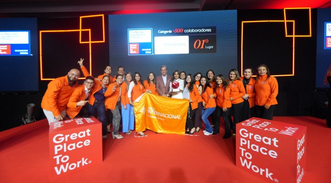 POR TERCER AÑO CONSECUTIVO, BANCO INTERNACIONAL SE POSICIONA COMO EL MEJOR LUGAR PARA TRABAJAR EN ECUADOR