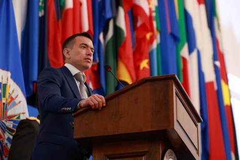 DANIEL NOBOA LLEVA LA LUCHA CONTRA EL CRIMEN ORGANIZADO A LA OEA Y LA CONVIERTE EN PRIORIDAD REGIONAL