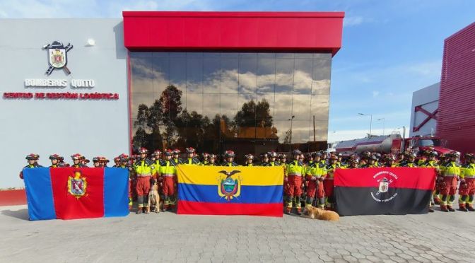 BOMBEROS DE QUITO SE SUMAN A LAS LABORES DE RESCATE EN VENEZUELA