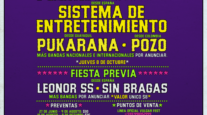 VULGAR FEST DESATA EL PRIMER ANUNCIO DE SU 15ª EDICIÓN